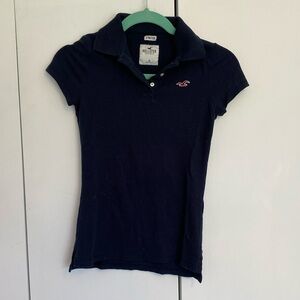 Hollister Stretch Navy Polo Shirt